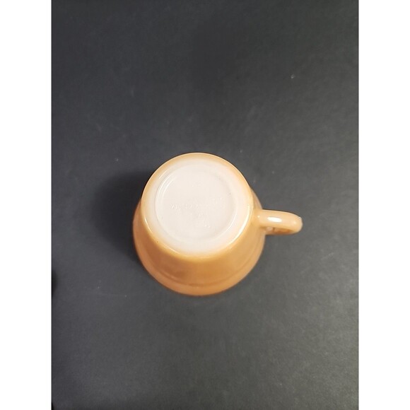 Vintage Termocrisa Peach Lusterware Coffee Cup Mug & Plate (6.5") - Picture 8 of 12